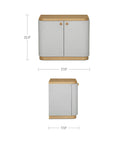 Simone - Nightstand - Cream / White / Light Brown