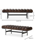 Harrison - Bench - Dark Brown