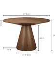 Otago - Round Dining Table - Natural Walnut