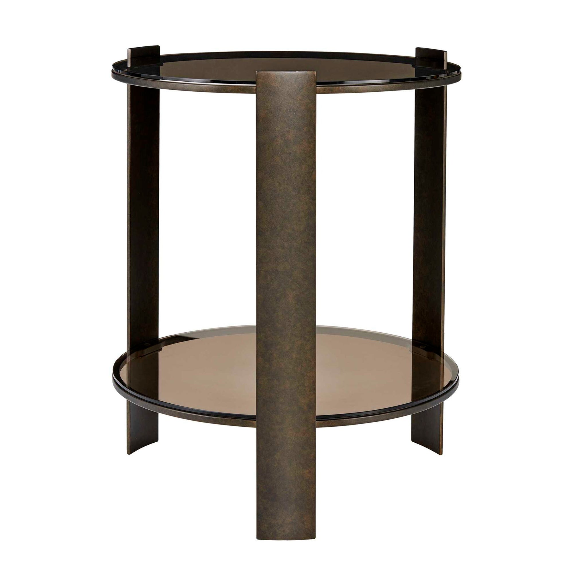 Hanson - Side Table - Bronze &amp; Dark Glass