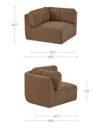 Matina - Corner Chair - Taupe