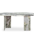 Celia - Oval Dining Table - Gray / Green