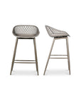 Piazza - Outdoor Counter Counter Stool (Set of 2) - Gray