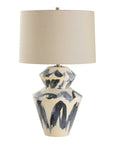 Oranda - Abstract Geometric Table Lamp - Blue / White