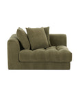 Davie - Left Arm Facing Chair - Olive Green