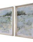 Far Away View - View Framed Prints - Light Blue