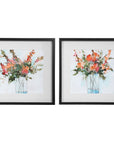 Fresh Flowers - Watercolor Prints (Set of 2) - Beige