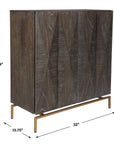 Marico - 2 Door Mindi Cabinet - Dark Brown