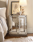 Sanctuary - 2-Door Mirrored Nightstand - Visage