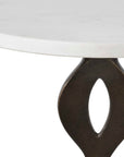 Ila - Round Drink Table - Bronze / White