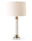 Plinth - White Marble Table Lamp