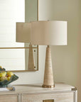 Perkins - Travertine Table Lamp - Brown