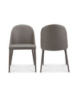 Burton - Vegan Leather Dining Chair (Set of 2) - Gray
