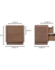 Round Off - Tall Nightstand - Walnut