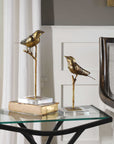 Passerines - Bird Sculptures (Set of 2) - Light Brown