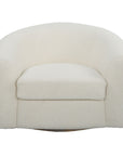 Capra - Art Deco White Swivel Chair