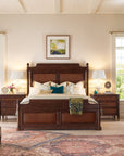 Nouveau Chic - California King Upholstered Bed - Dark Brown