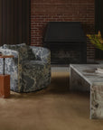 Cecil - Accent Chair Tapestry - Blue / Gray