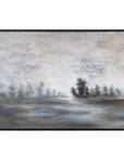 Evening Mist - Landscape Art - Black