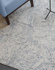 Maze - 5 X 8 Rug - Blue