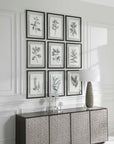 Farmhouse Florals - Framed Prints (Set of 9) - Black