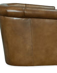 CC - Axton Swivel Leather Club Chair - Dark Brown