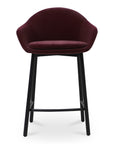 Emily - Counter Stool - Wine Velvet