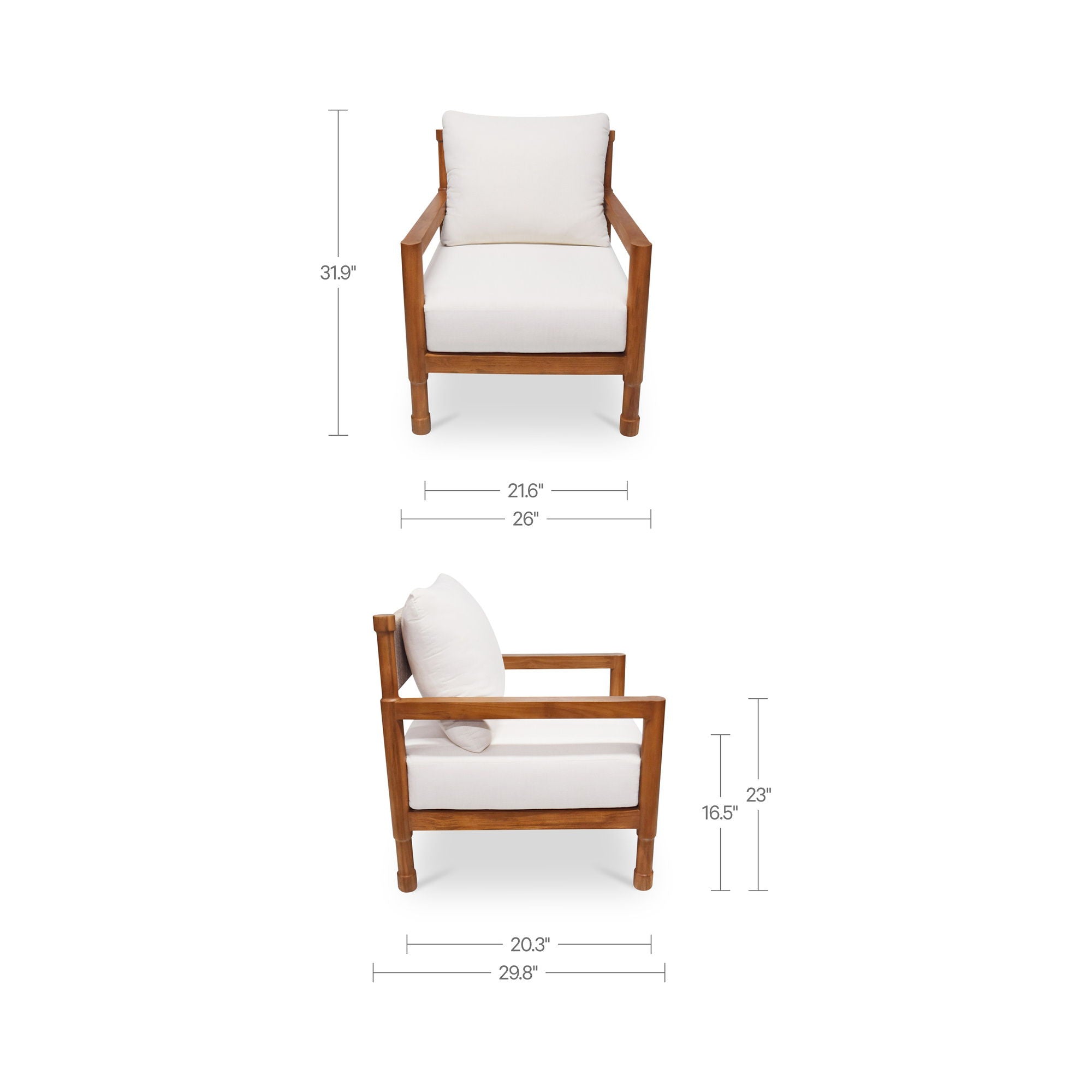 Raf - Outdoor Accent Chair - Natural
