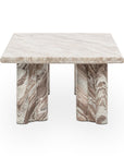 Bowman - Marble Rectangular Coffee Table - Rusty Gray