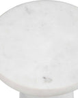 Lirra - Marble Drink Table - White