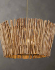 Rhea - 4 Light Wood Branch Chandelier - Woodtone