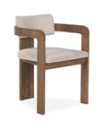 Labelle - Dining Armchair - Beige / Dark Brown