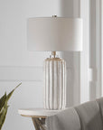 Azariah - Crackle Table Lamp - White