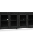 Macarthur - Reclaimed Oak 4 Door Cabinet - Antique Black