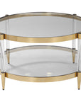 Kellen - Glass Coffee Table - Gold