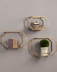 Lindee - Wall Shelves (Set of 3) - Gold