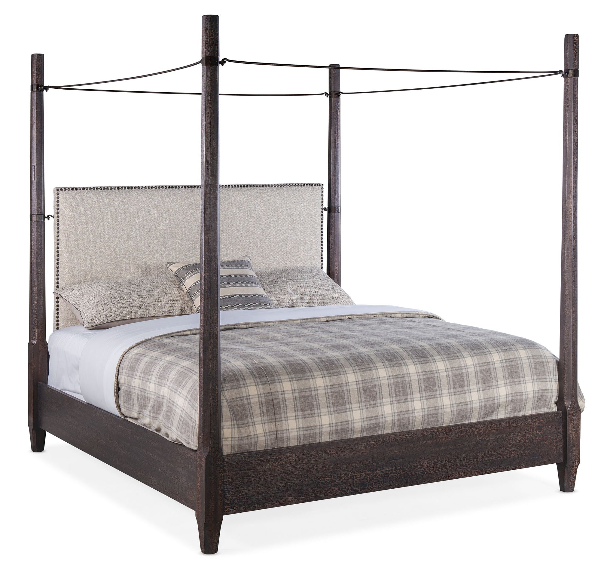 Big Sky - King Poster Bed With Canopy - Black