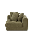 Davie - Left Arm Facing Chair - Olive Green