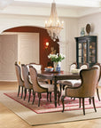 Charleston - Round Pedestal Wood Dining Table With 1-20in leaf - Dark Brown