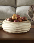 Waveform - Bleached Wood Bowl - Beige