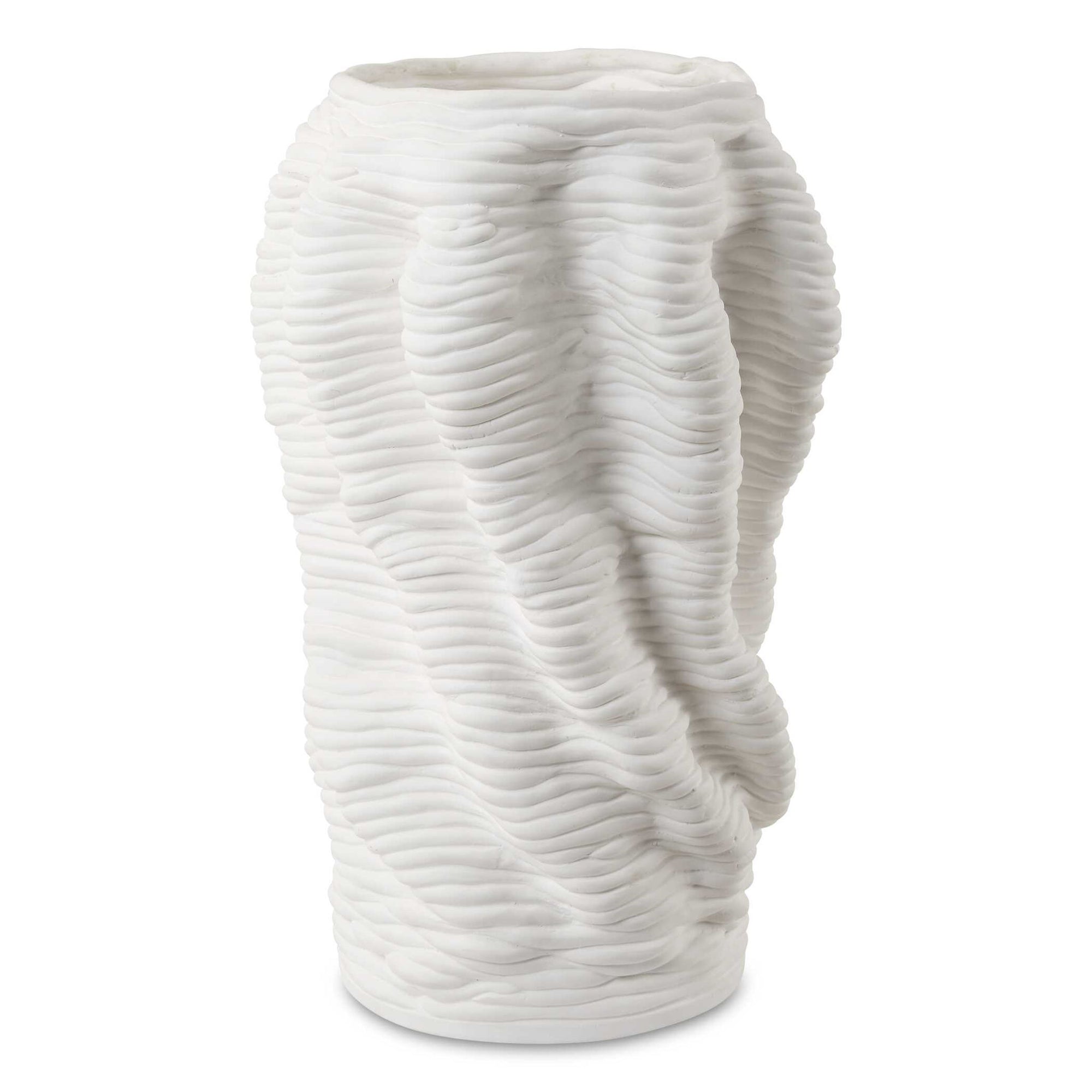 Stratified - Matte Vase - White