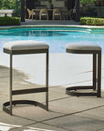 Maude - Outdoor Bar Stool - White / Black