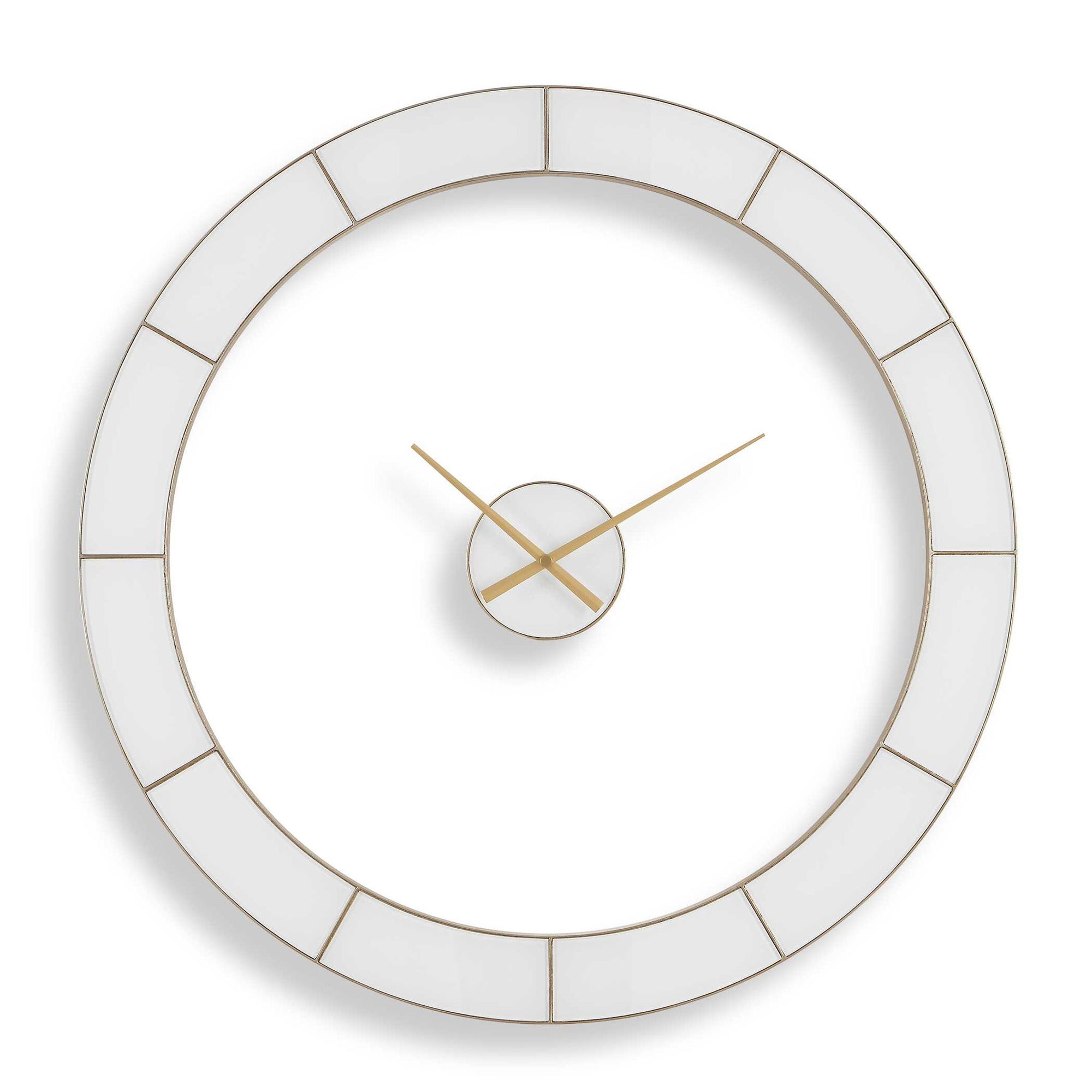 Ivory Halo - Minimalist Wall Clock - Gold / White