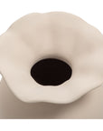 Ruffle - 12" Descorative Vessel - Beige