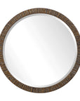 Wayde - Bark Round Mirror - Gold