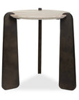 Talud - Modern Marble Side Table - Bronze / Gray