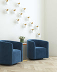 Mallorie - Swivel Chair - Blue