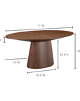 Otago - Oval Dining Table - Natural Walnut