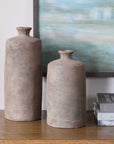 Terrene - Clay Vases (Set of 2) - Brown