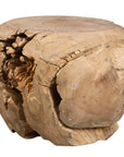 Sola - Handcrafted Teak Side Table - Beige